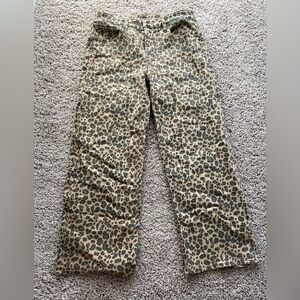 american eagle cheetah print stovepipe jeans